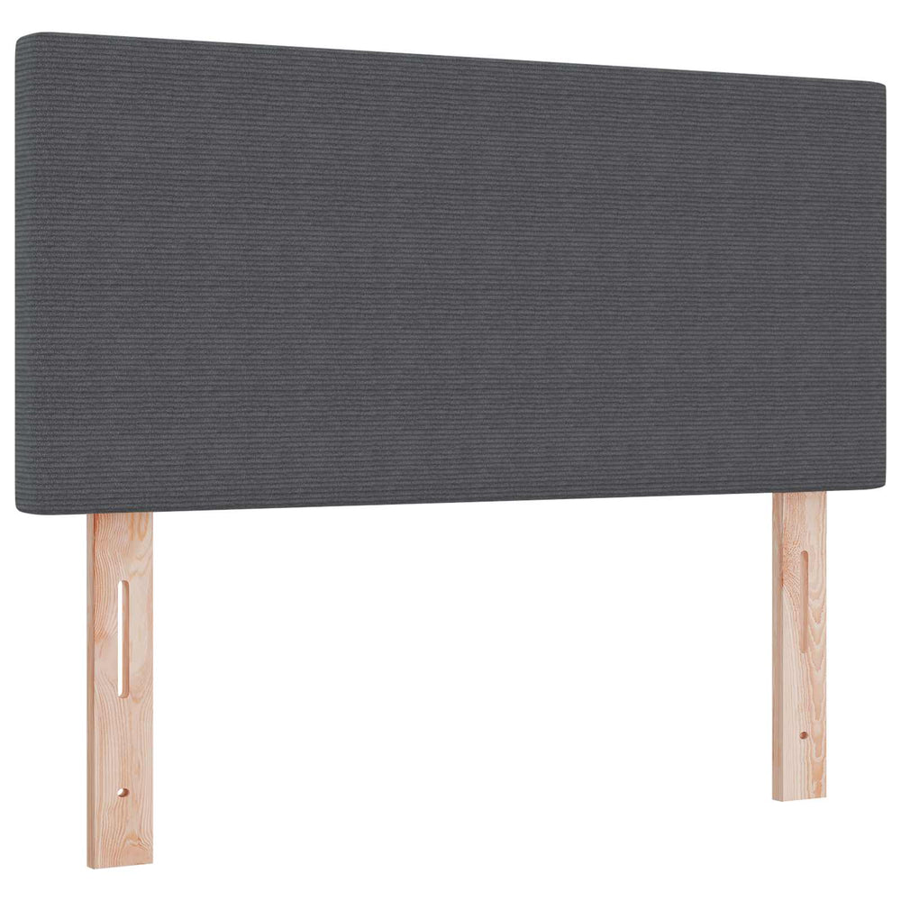 LED Kopfteil Dunkelgrau 90 cm Cordstoff