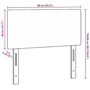 LED Kopfteil Dunkelgrau 90 cm Cordstoff