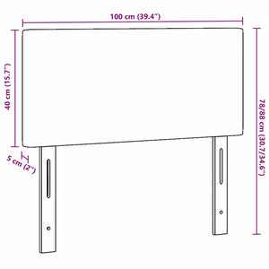 LED Kopfteil Hellgrau 100 cm Cordstoff