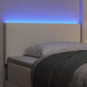 LED Kopfteil Creme Cordstoff 100 cm