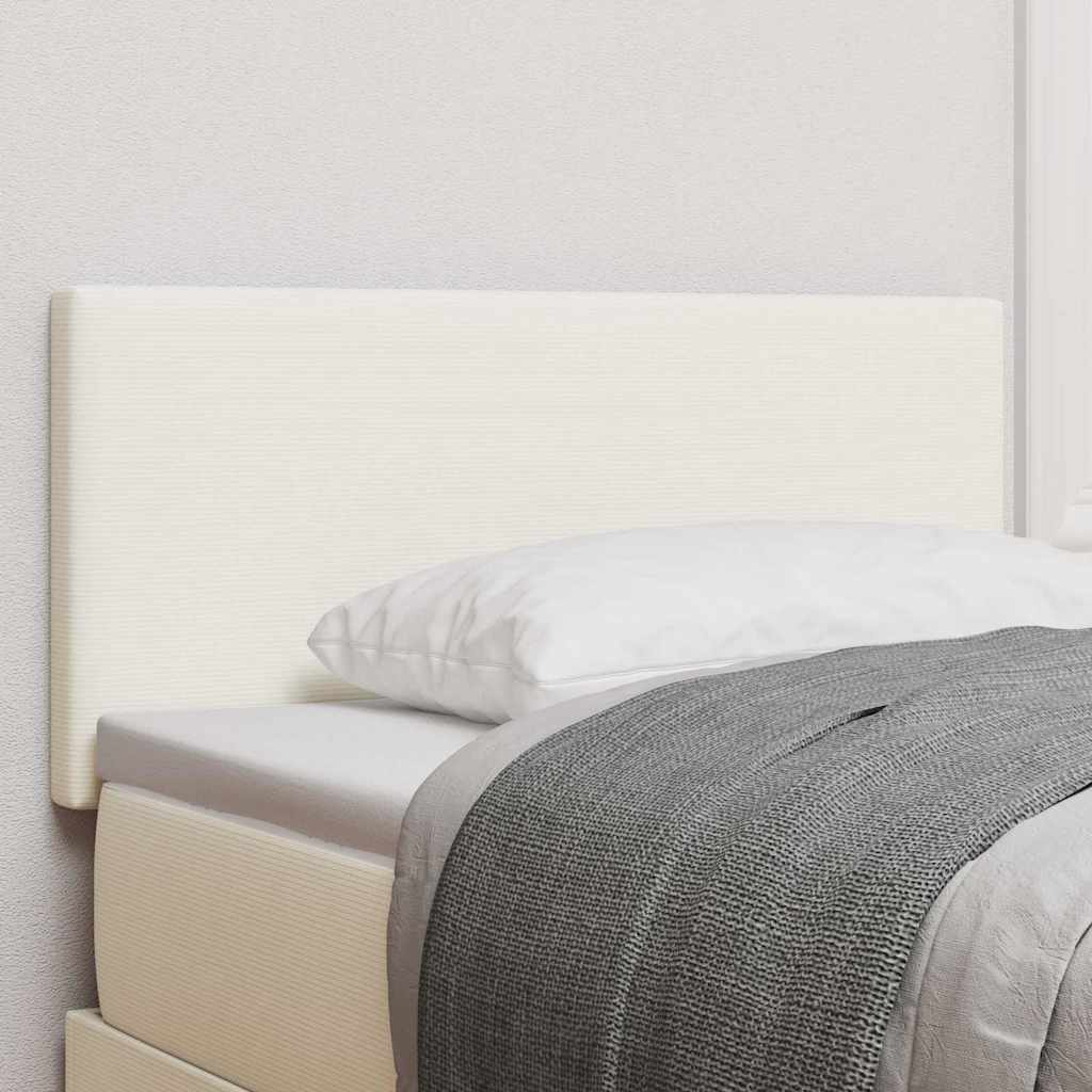 LED Kopfteil Creme Cordstoff 100 cm