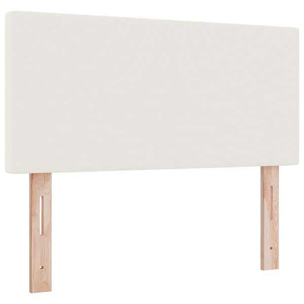 LED Kopfteil Creme Cordstoff 100 cm