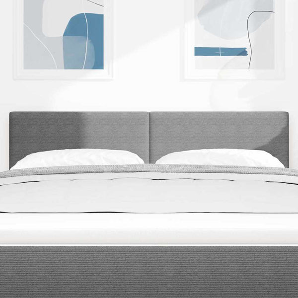 LED Kopfteil Hellgrau 144 cm Cordstoff