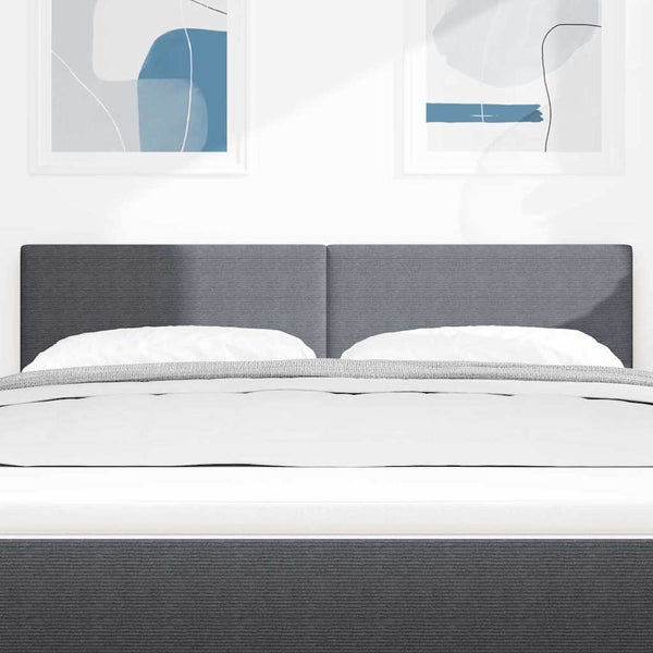 LED Kopfteil Dunkelgrau 144 cm Cordstoff
