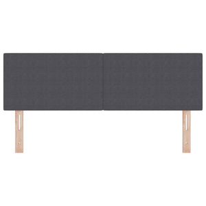 LED Kopfteil Dunkelgrau 144 cm Cordstoff