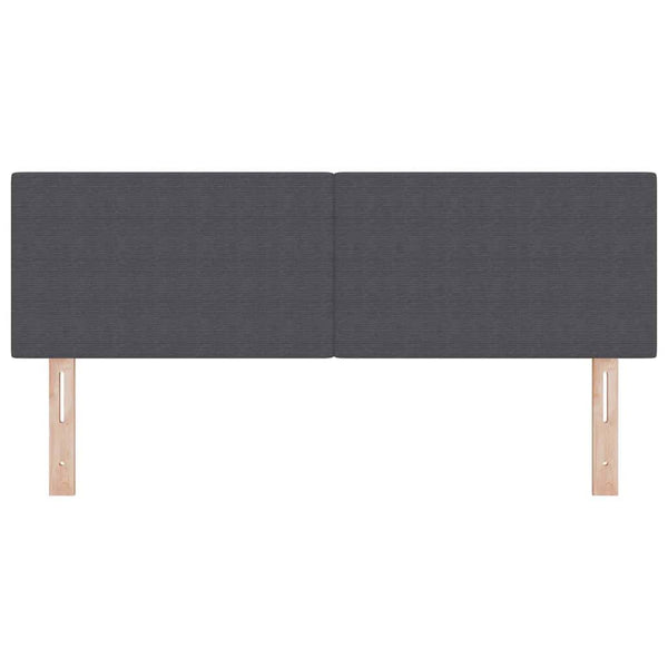 LED Kopfteil Dunkelgrau 144 cm Cordstoff