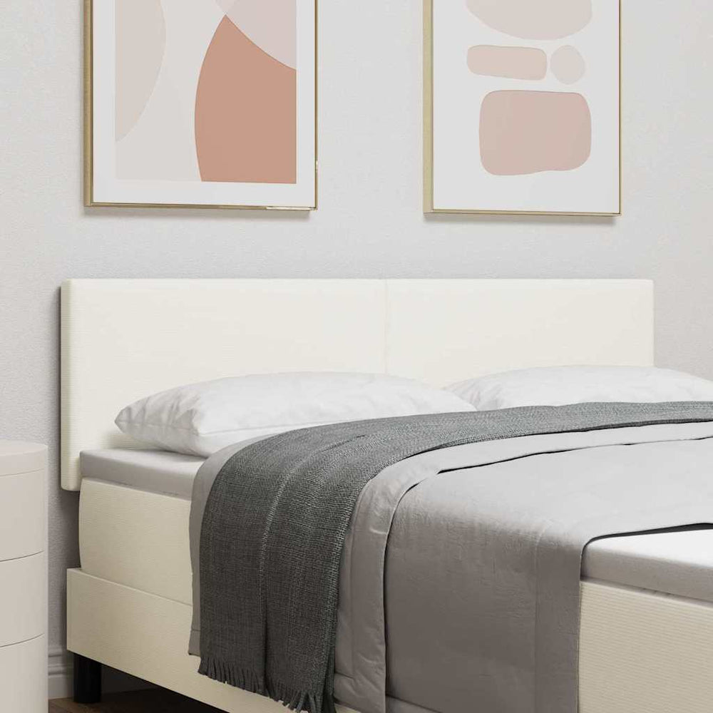 LED Kopfteil Creme Cordstoff 144 cm