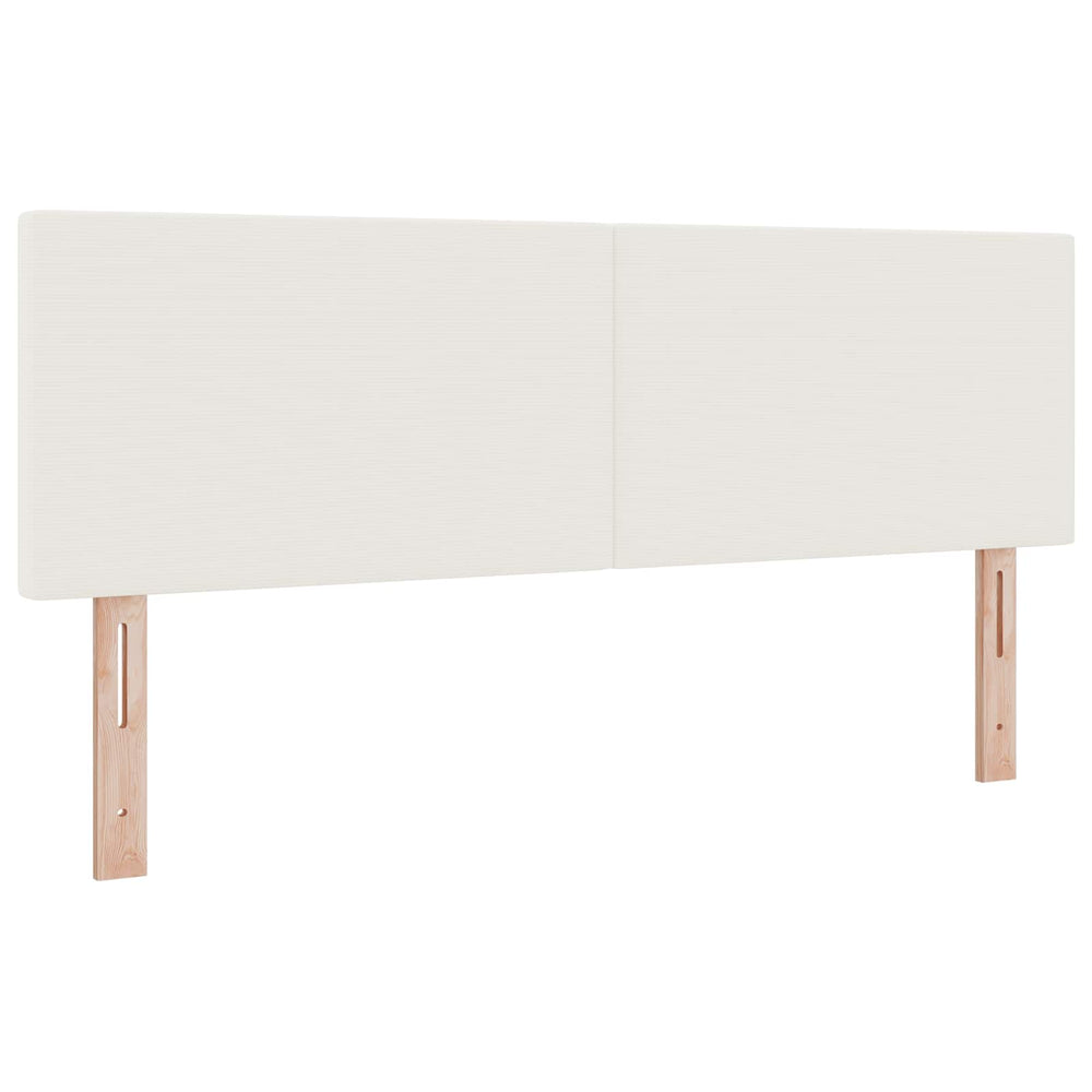 LED Kopfteil Creme Cordstoff 144 cm