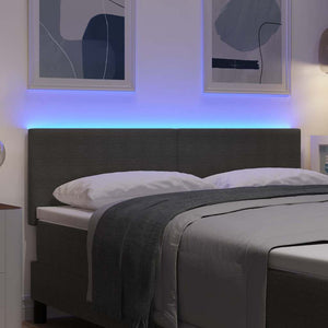LED Kopfteil Hellgrau 160 cm Cordstoff