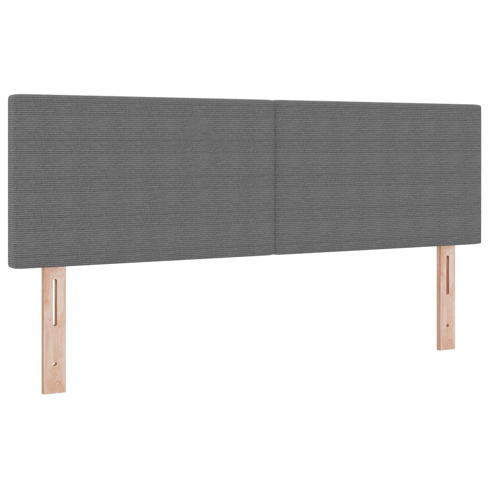 LED Kopfteil Hellgrau 160 cm Cordstoff