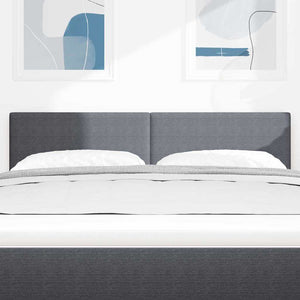 LED Kopfteil Dunkelgrau 160 cm Cordstoff