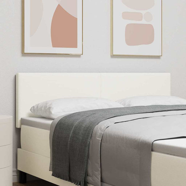 LED Kopfteil Creme Cordstoff 160 cm