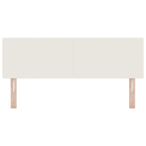 LED Kopfteil Creme Cordstoff 160 cm