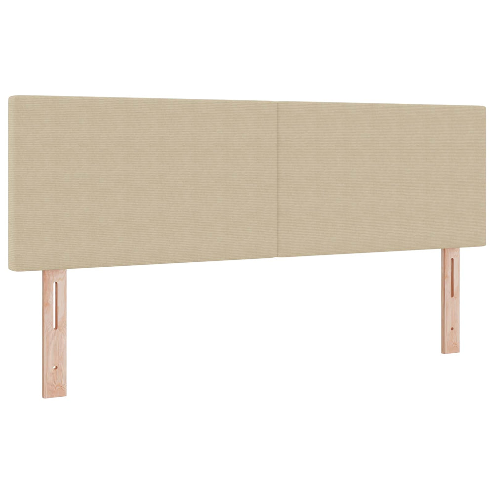 LED Kopfteil Grau-Grün 160 cm Cordstoff