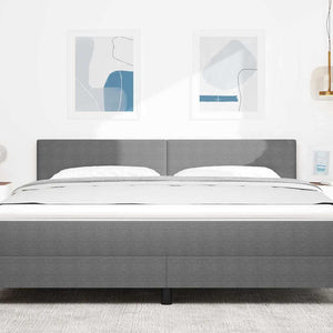 LED Kopfteil Hellgrau 180 cm Cordstoff