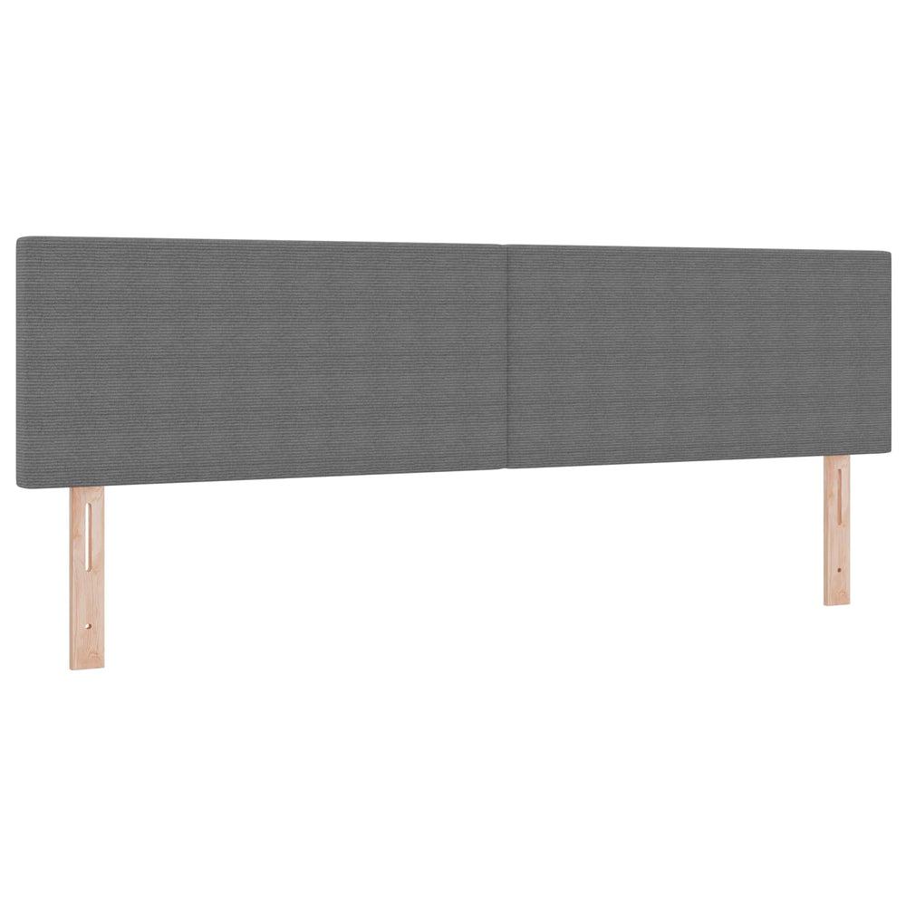 LED Kopfteil Hellgrau 180 cm Cordstoff