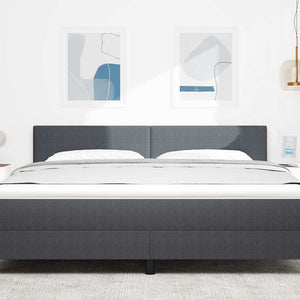 LED Kopfteil Dunkelgrau 180 cm Cordstoff