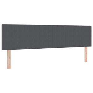 LED Kopfteil Dunkelgrau 180 cm Cordstoff