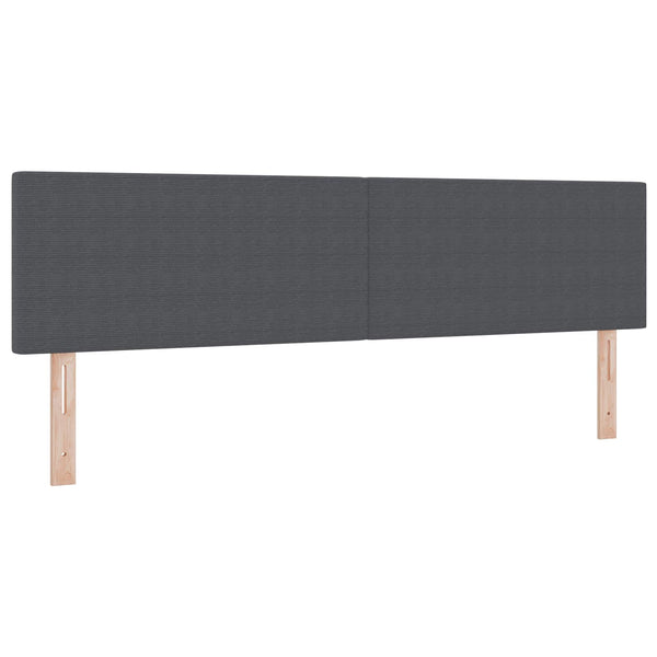 LED Kopfteil Dunkelgrau 180 cm Cordstoff