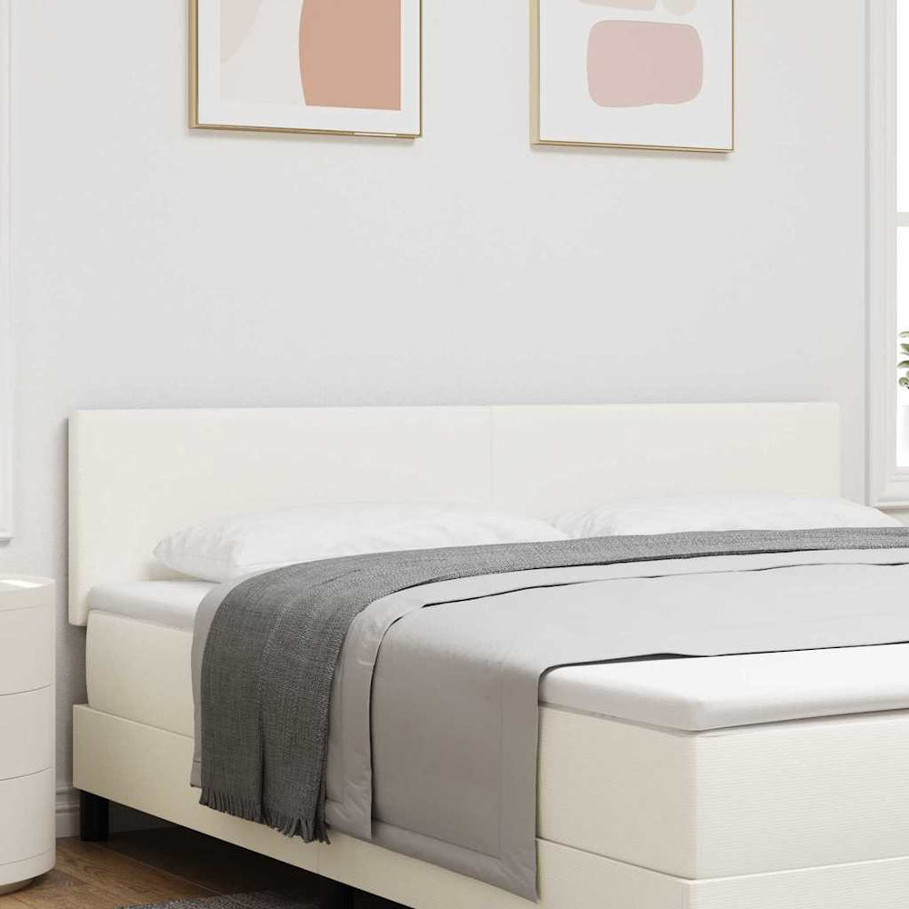 LED Kopfteil Creme Cordstoff 180 cm