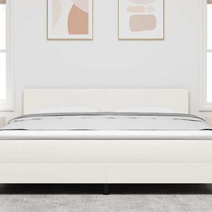 LED Kopfteil Creme Cordstoff 180 cm