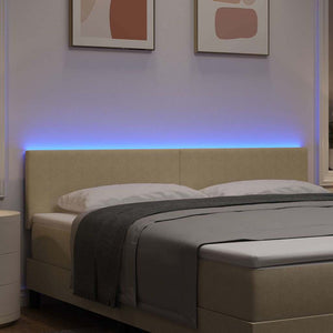 LED Kopfteil Grau-Grün 180 cm Cordstoff