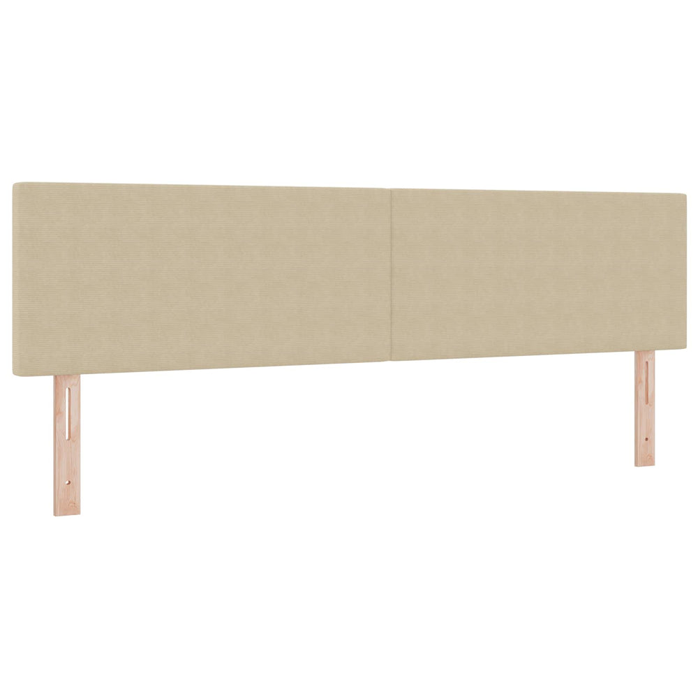 LED Kopfteil Grau-Grün 180 cm Cordstoff