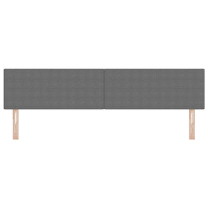 vidaXL LED Headboard with LED Light Strips Light Gray 200 cm Corduroy Fabric