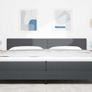 LED Kopfteil Dunkelgrau 200 cm Cordstoff