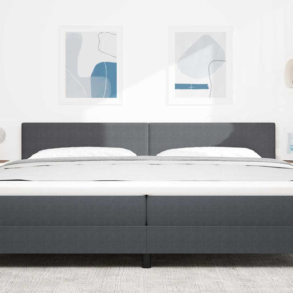 LED Kopfteil Dunkelgrau 200 cm Cordstoff