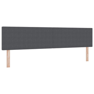 LED Kopfteil Dunkelgrau 200 cm Cordstoff