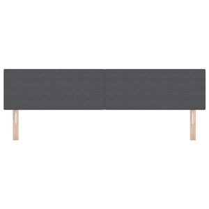 LED Kopfteil Dunkelgrau 200 cm Cordstoff