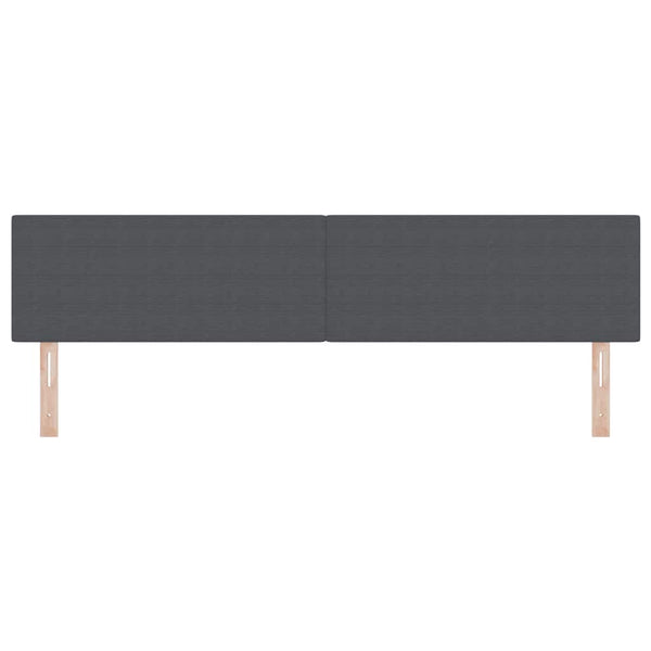 LED Kopfteil Dunkelgrau 200 cm Cordstoff