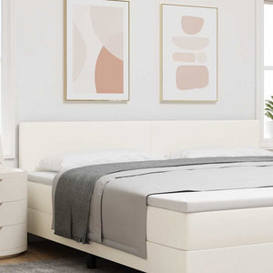 LED Kopfteil Creme Cordstoff 200 cm
