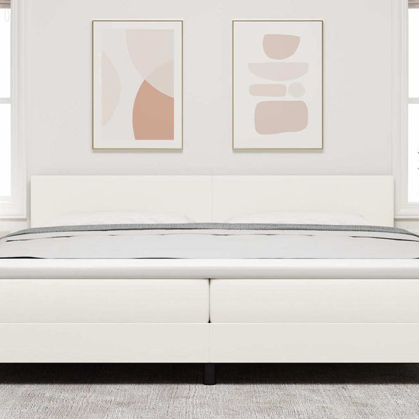LED Kopfteil Creme Cordstoff 200 cm