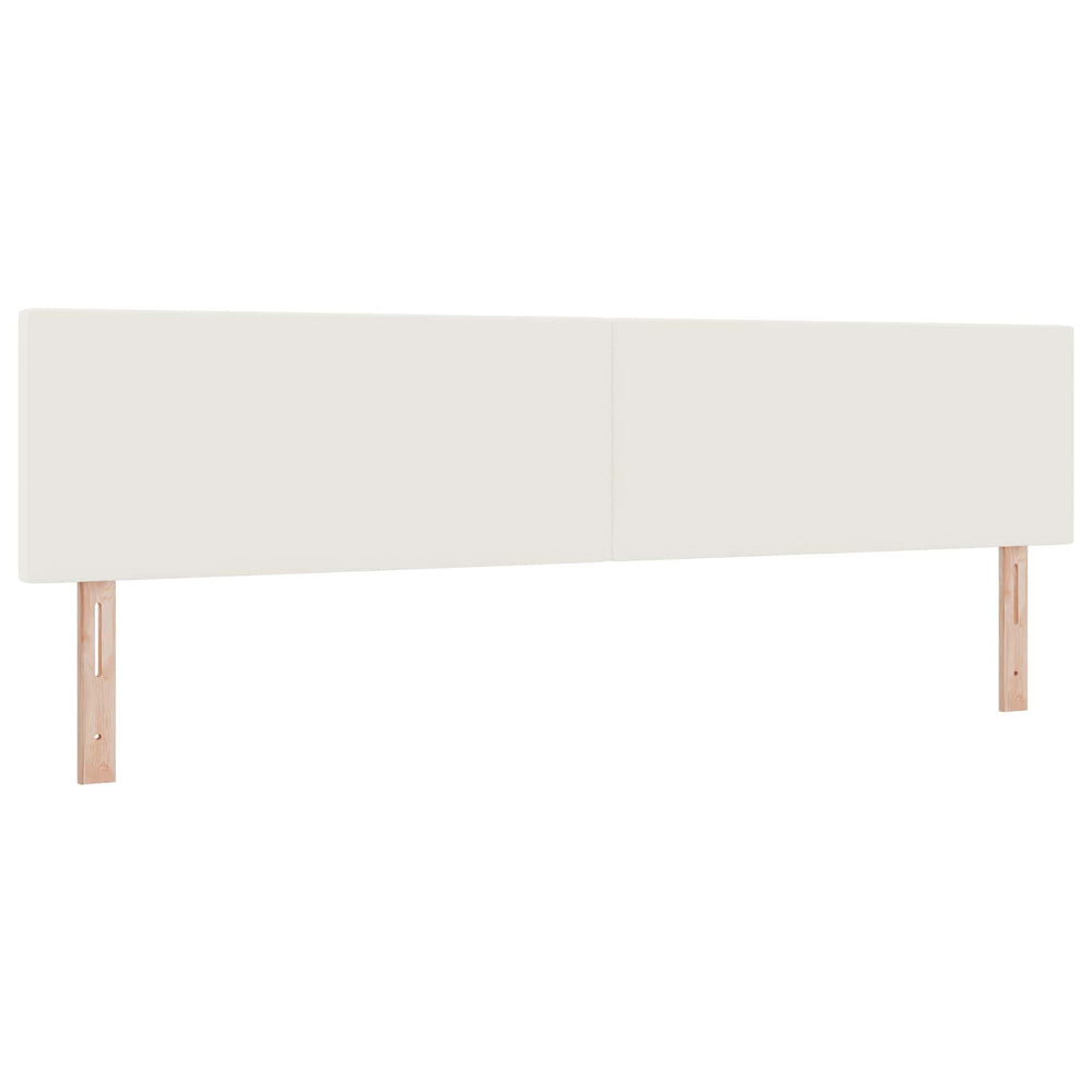 LED Kopfteil Creme Cordstoff 200 cm