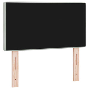 LED Kopfteil Hellgrau 80 cm Samt