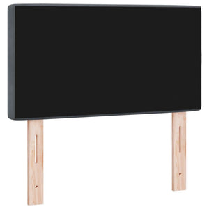 LED Kopfteil Dunkelgrau Samt 80 cm