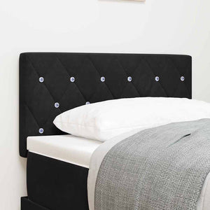 LED Kopfteil Schwarz Samt 80 cm