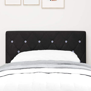 LED Kopfteil Schwarz Samt 80 cm