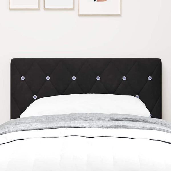 LED Kopfteil Schwarz Samt 80 cm