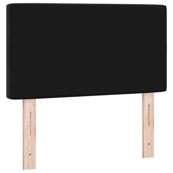 LED Kopfteil Schwarz Samt 80 cm