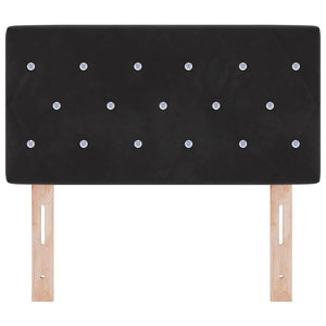 LED Kopfteil Schwarz Samt 80 cm