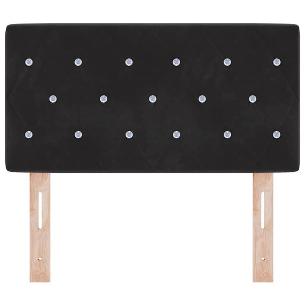 LED Kopfteil Schwarz Samt 80 cm