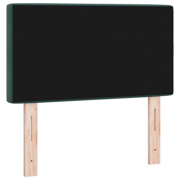 LED Kopfteil Dunkelgrün Samt 80 cm