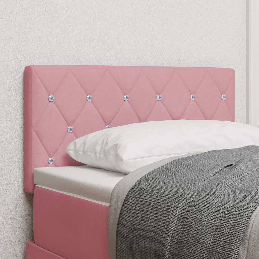 LED Kopfteil Rosa Samt 80 cm
