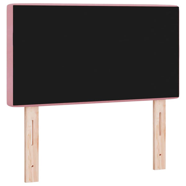 LED Kopfteil Rosa Samt 80 cm