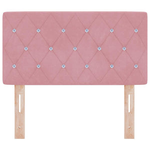 LED Kopfteil Rosa Samt 80 cm