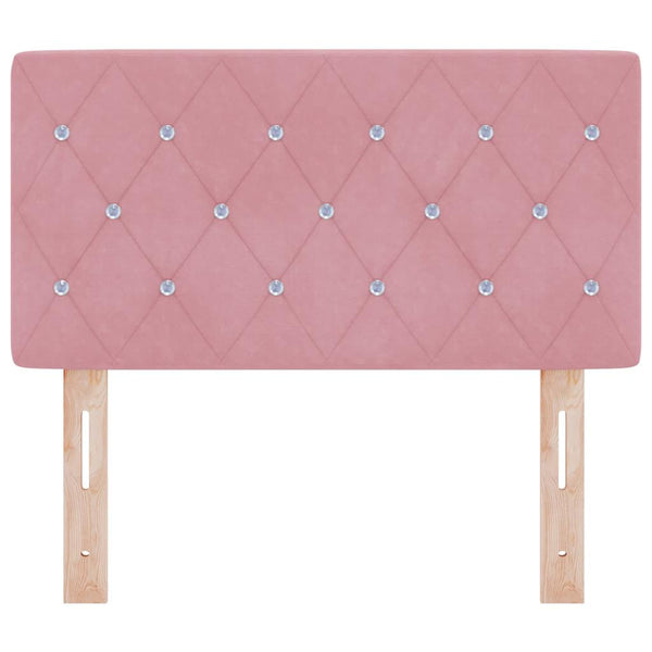 LED Kopfteil Rosa Samt 80 cm