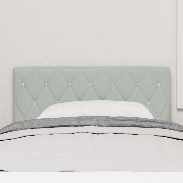 vidaXL LED Headboard with LED Strip Lights Light Gray 90 cm Velvet
